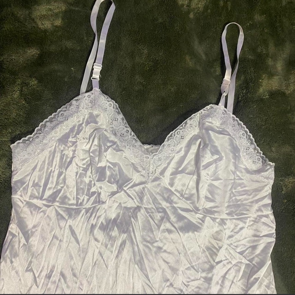 Vassarette White Lace Chemise